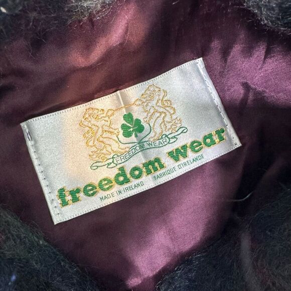 Freedom Wear Jacket Womens Medium made in Ireland Wool Mohair Green Button Up - Picture 7 of 10
